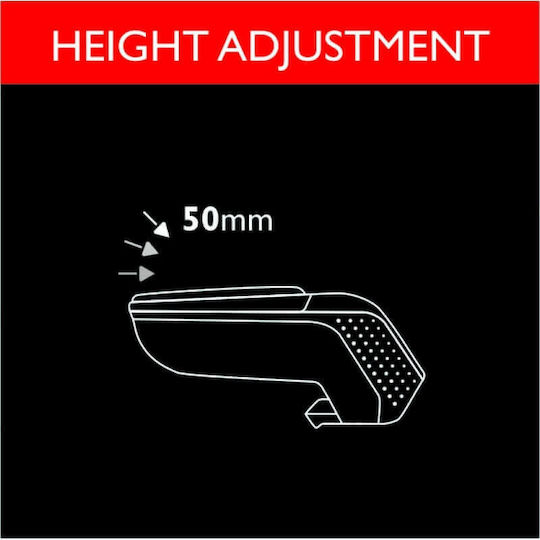 Rati Armster Car PU Armrest for Nissan Micra 2017+ Gray