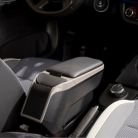 Rati Armster Car PU Armrest for Renault Captur 2017-2019 Gray