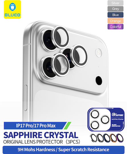 Blueo Lens Glass Протектор за камера Закалено стъкло Сребрист за iPhone 17 Pro, iPhone 17 Pro Max