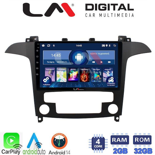 LM Digital Ηχοσύστημα Αυτοκινήτου για Ford Focus / Mondeo / Galaxy / S-Max 2006 > 2015 (Bluetooth/USB/WiFi/GPS/Apple-Carplay/Android-Auto)