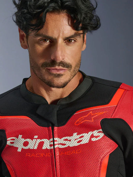 Alpinestars GP Force V2 Air Мъжко Мотоциклетно яке Кожено Червен