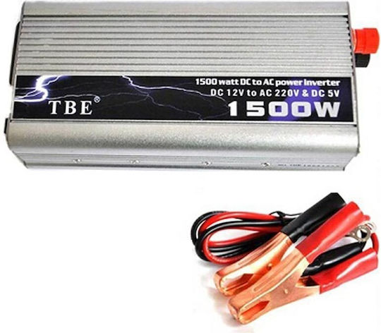 Inverter Car Inverter Modified Sinewave 1500W to Converter 12V DC in 220V AC with 2xUSB