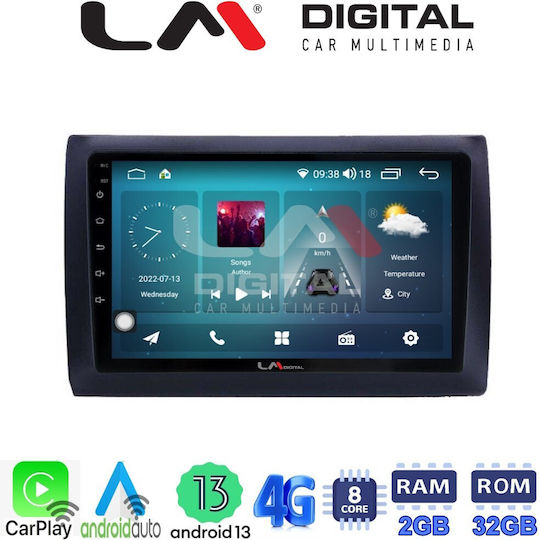 LM Digital Car Audio System for Fiat Stilo 2001 to 2007 Bluetooth USB Wi-Fi GPS Apple CarPlay Android Auto with 9 Inch Touch Screen