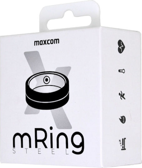 MaxCom mRing MR100 22.3mm Impermeabil cu Pulsometru Argintiu
