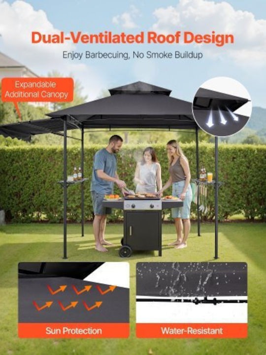 Vevor Gazebo Garten Rosa 2.43x1.5m