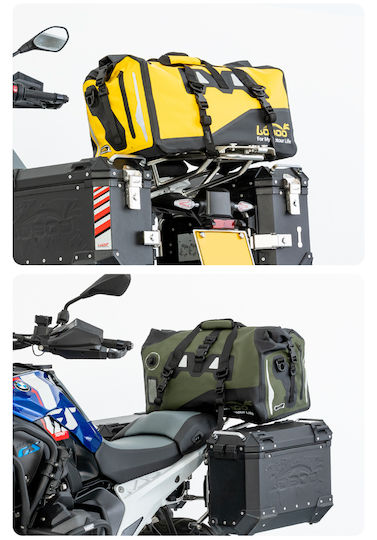 Loboo Waterproof Motorcycle Tail Bag 40lt Black