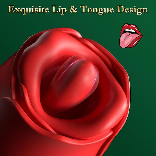 Smd New Sensation Tongue Vibrator 360° Rotated Licking Tongue & 8 Licking Modes Clitoral & Nipple Stimulator Rosegold