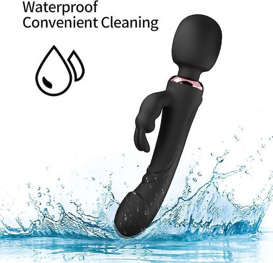 Smd Limitless Wand Vibrator 3-in1 Rabbit Ασύρματος Κλειτοριδικός Δονητής & Realistic Dildo Purple
