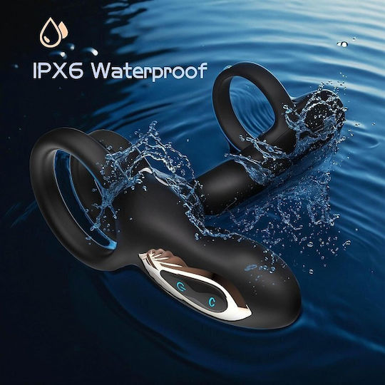 Smd Nutbuster 4-in-1 Vibrating Cock Ring 360° Twisting G-spot Stimulator & Penis Enhancer Remote Black
