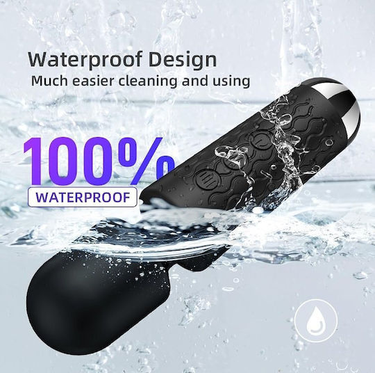 Smd Vibrator Wand Pocket Wireless Clitoral Vibrator 15cm 20 Vibrations & 8 Intensities Black
