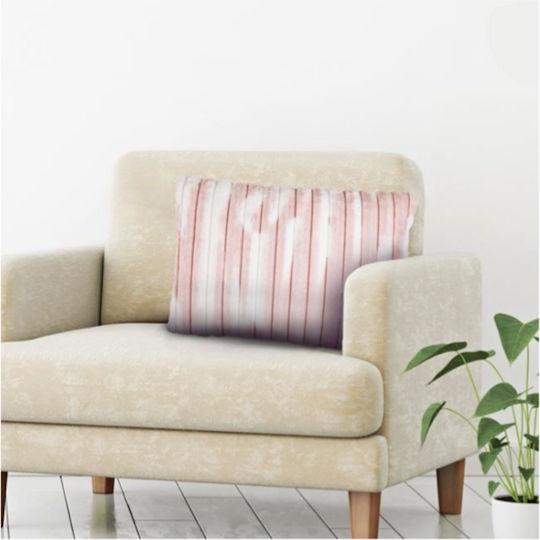 Rosa Beigefarbenes Sofa-Kissen 37x55cm