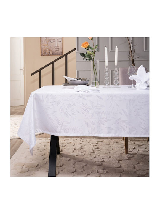 Teoran Tablecloth Drancy White 160x250cm