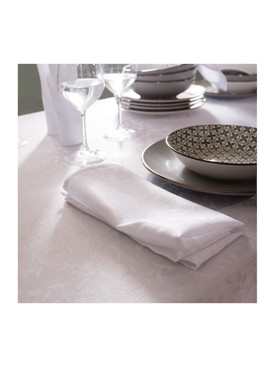 Teoran Tablecloth Set 13pcs Cholet White 160x320cm