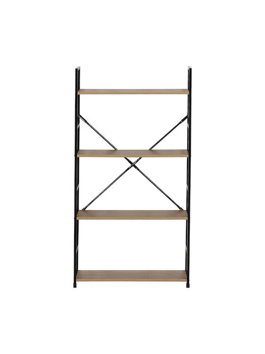 Darrow Bücherregal Eiche/Schwarz 58.6x23.5x112cm