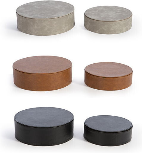 Nef-Nef Homeware Σετ Διακοσμητικά Κουτιά από Δερματίνη Storage Boxes Set 2τμχ