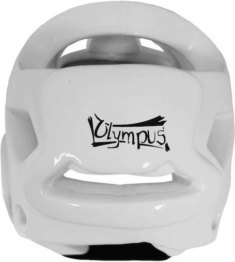 Olympus Sport Competition Pro Adult Open Face Boxing Headgear White