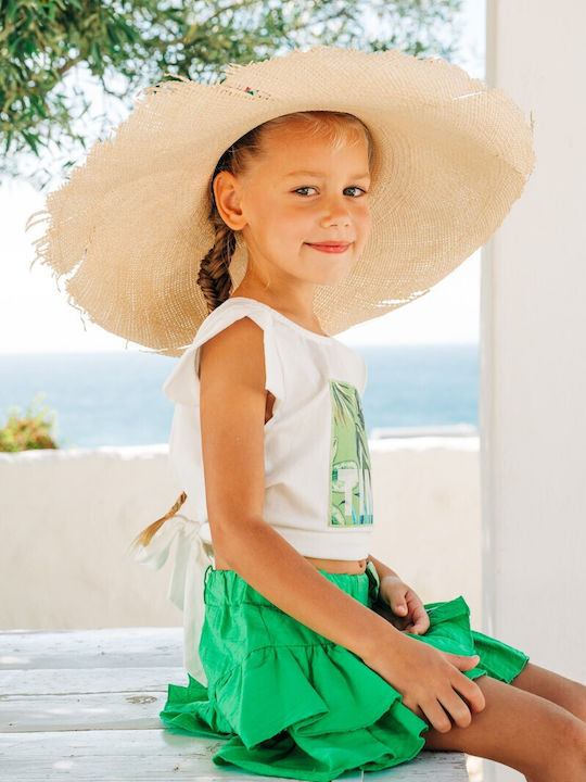 Kids' Set with Skirt Summer 2pcs Green