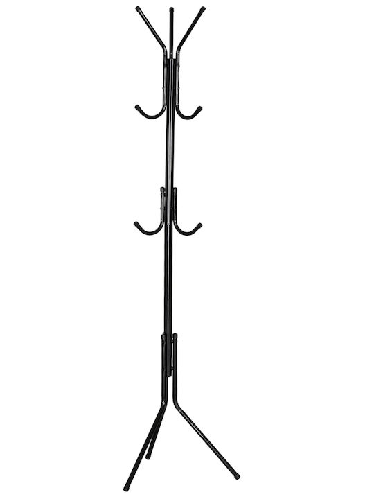 ArteLibre Switch Καλόγερος Μεταλλικός Μαύρος 42x42x167cm