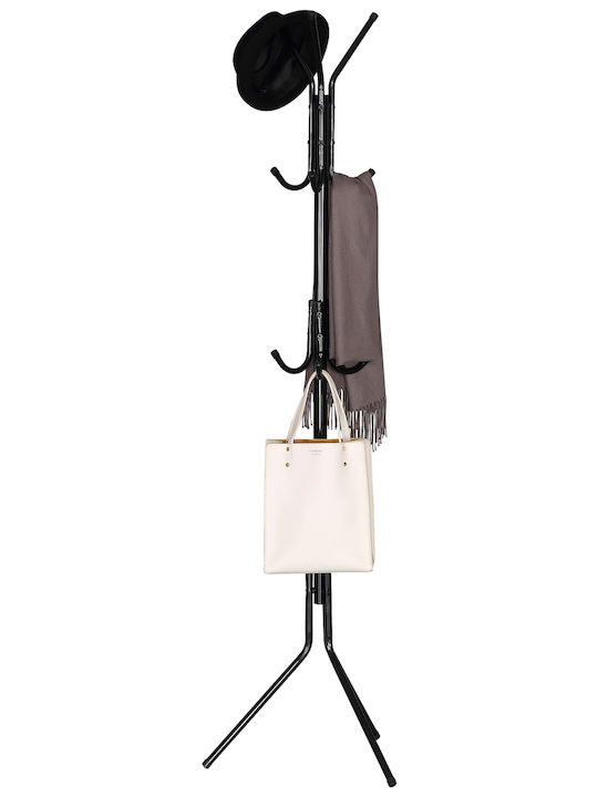 ArteLibre Switch Καλόγερος Μεταλλικός Μαύρος 42x42x167cm
