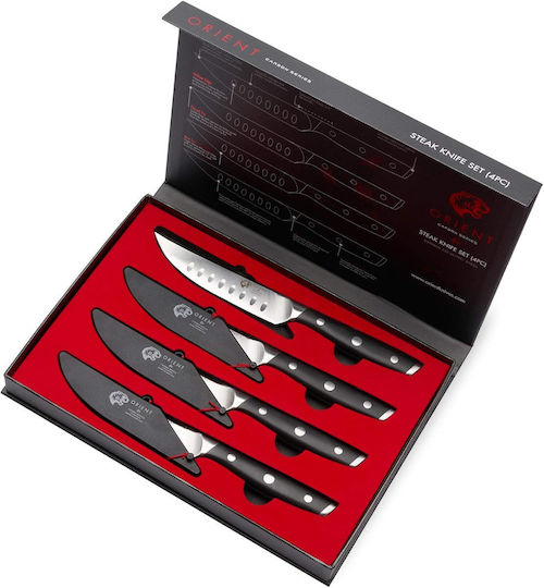 Orient Origin Series Μαχαίρια Steak από Ανοξείδωτο Ατσάλι 13cm 4τμχ