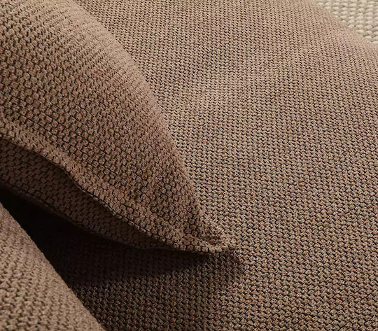 Nef-Nef Homeware Brooklyn Ριχτάρι Διθέσιου Καναπέ Ζακάρ 170x250εκ. Mocca