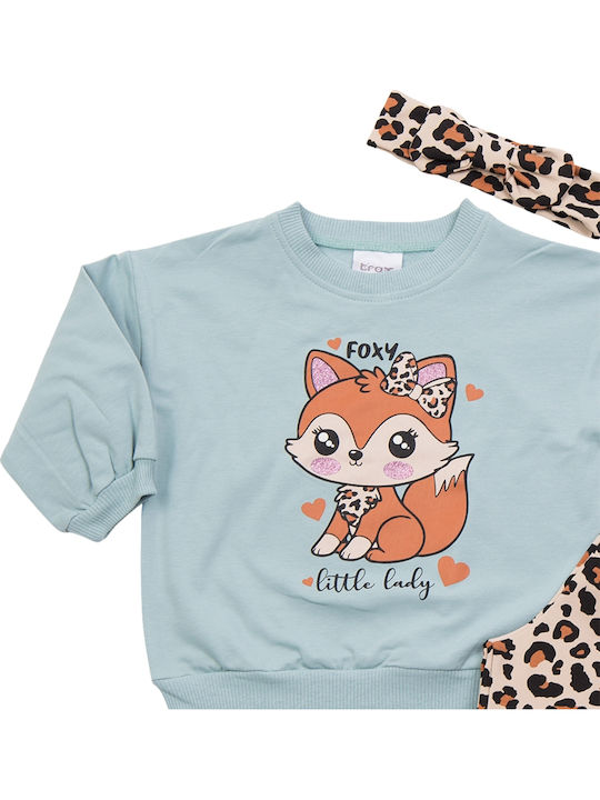 Kinder-Set mit Leggings Winter 3Stück Mint
