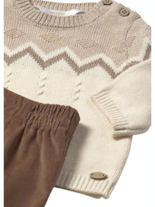 Kids' Set with Pants Winter 2pcs Coffee
