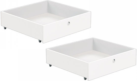 Schublade Bett Weiß