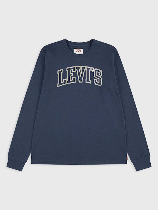 Kinderhemd Langarm Marineblau