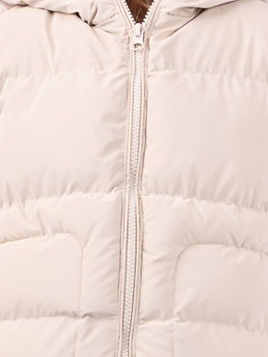 Kids' Casual Jacket Sleeveless with Hood Beige