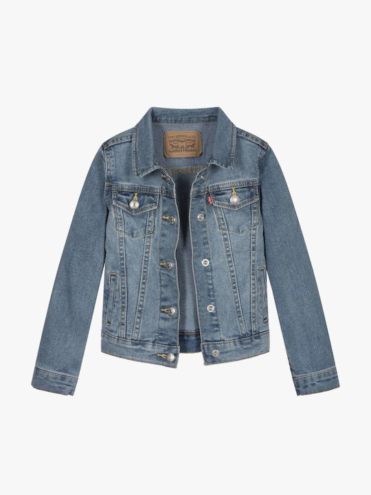 Kids' Denim Jacket Short Blue