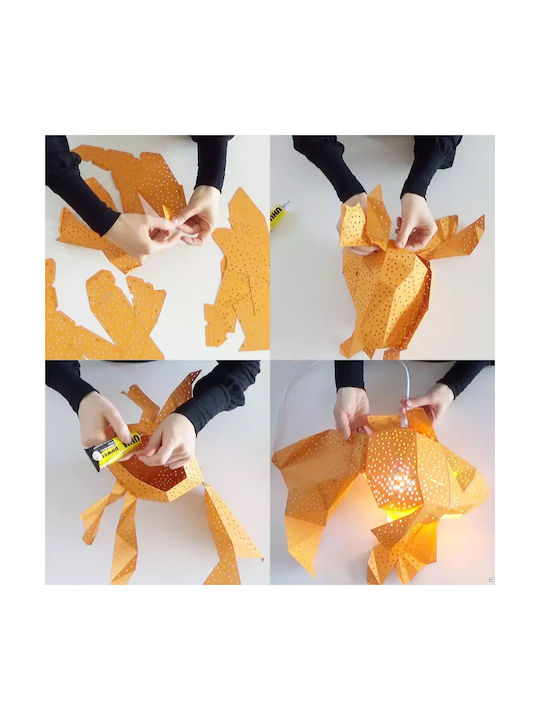 Vasili Lights O singură lumină Lumină de tavan pentru copii Suspendata din hârtie cu suport pentru bec E27 Alb 48x40cm