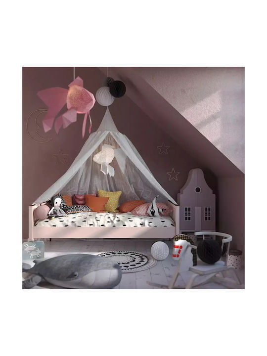 Vasili Lights O singură lumină Lumină de tavan pentru copii Suspendata din hârtie cu suport pentru bec E27 Roz 48x40cm