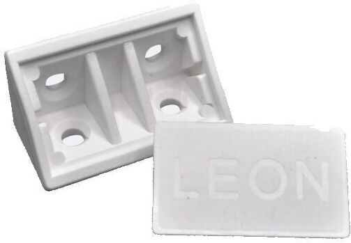 Colțar De Susținere Cu Capac Din Plastic Leon 20x20x40mm 100 Bucăți Negru