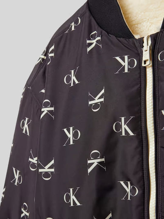 Kinderjacken & Winterjacken Bomber Kurz Beidseitig Beige