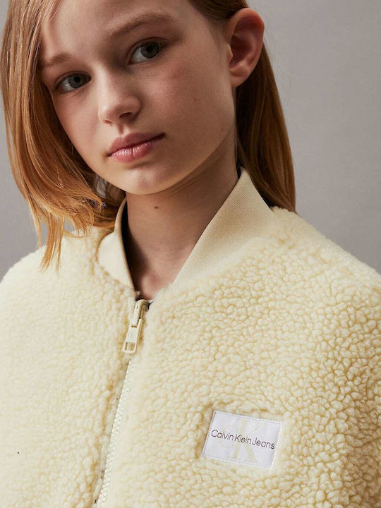 Kinderjacken & Winterjacken Bomber Kurz Beidseitig Beige