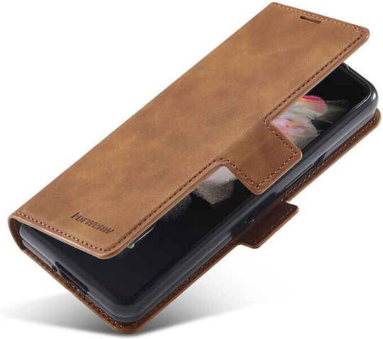 Forwenw Dream Series Портмоне Изкуствена кожа Кафяв (Galaxy Z Fold 3)