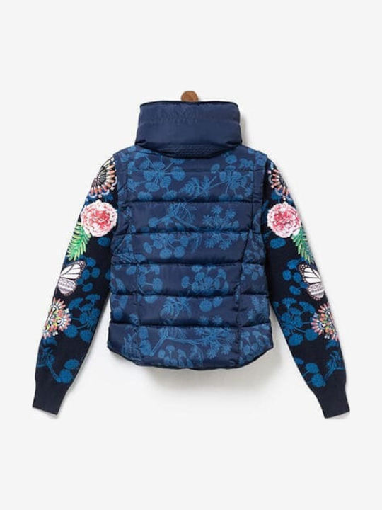 Παιδικό Casual Μπουφάν Κοντό με Κουκούλα Navy Μπλε Kiwi