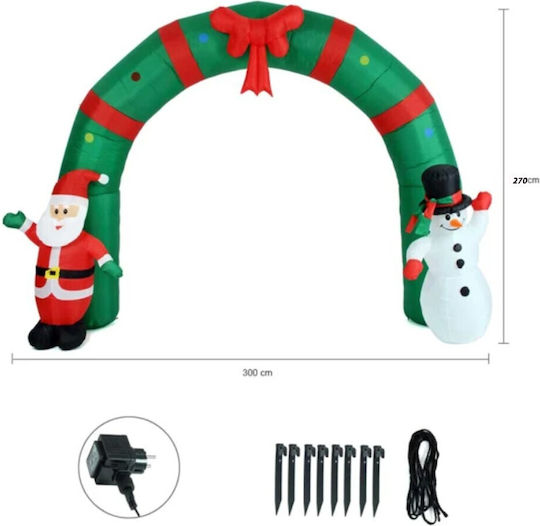 Weihnachtsfigur Aufblasbare Bogen Santa Claus & Schneemann 300 X 270 X 90cm Außen