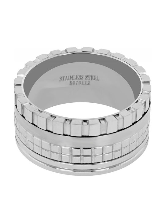 Akzent Herren Ring aus Stahl