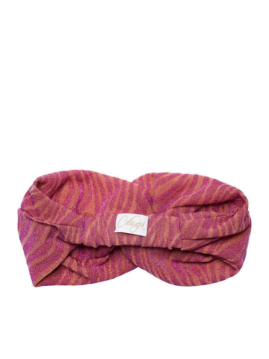 Γυναικείο Headband Πλεκτό σε Ροζ χρώμα