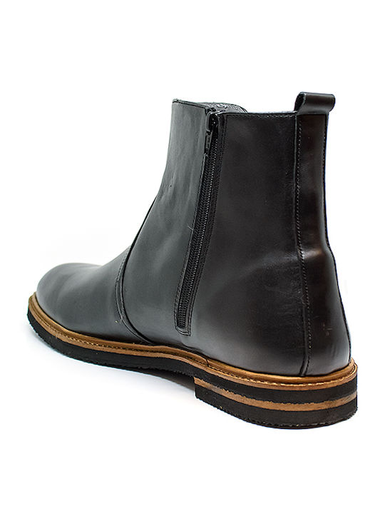 Leather Black Men's Boots