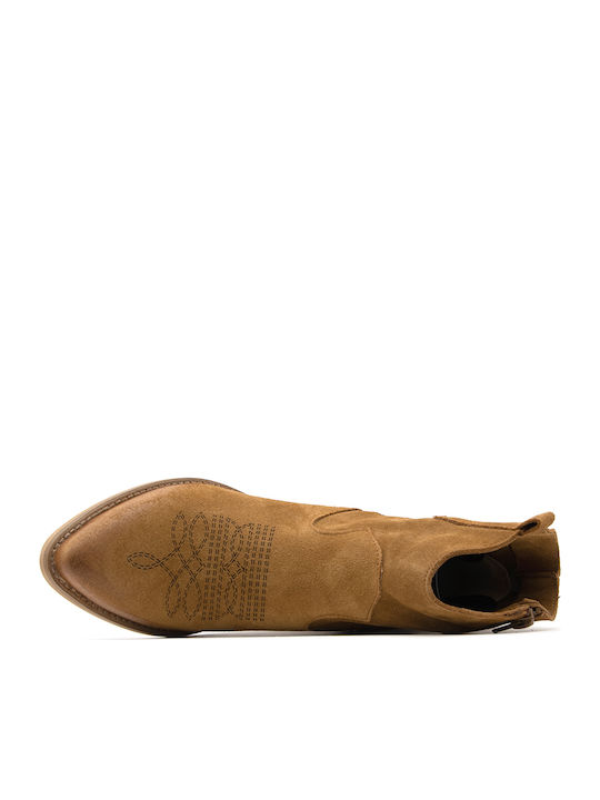 Leder Stiefeletten Damen Braun
