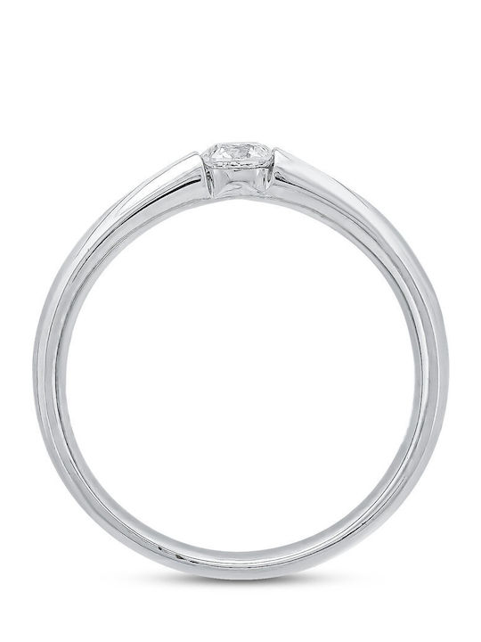 Diamond Group Μονόπετρο από Λευκόχρυσο 18Κ Diamond Group Μονόπετρο από Λευκόχρυσο 18Κ