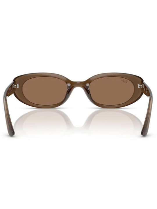 Ray Ban Γυναικεία Γυαλιά Ηλίου με Καφέ Κοκκάλινο Σκελετό και Καφέ Φακό RB4441D 677973