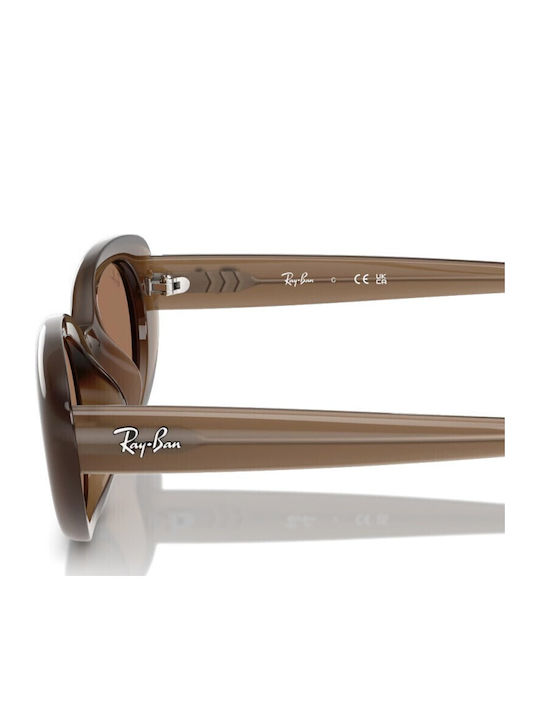 Ray Ban Γυναικεία Γυαλιά Ηλίου με Καφέ Κοκκάλινο Σκελετό και Καφέ Φακό RB4441D 677973