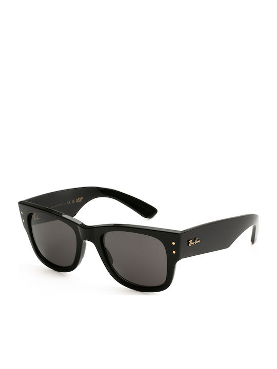 Ray Ban Mega Wayfarer Unisex Γυαλιά Ηλίου με Μαύρο Κοκκάλινο Σκελετό και Μαύρο Φακό RB0840S 6826J5