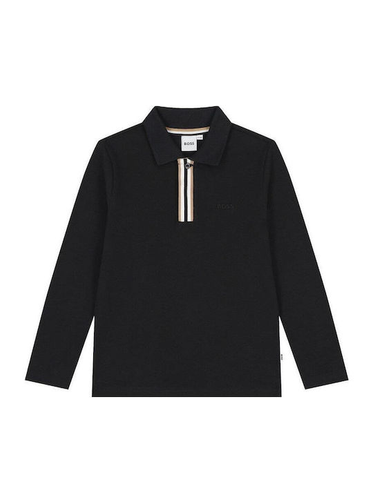 Kids' Polo Long Sleeve Black