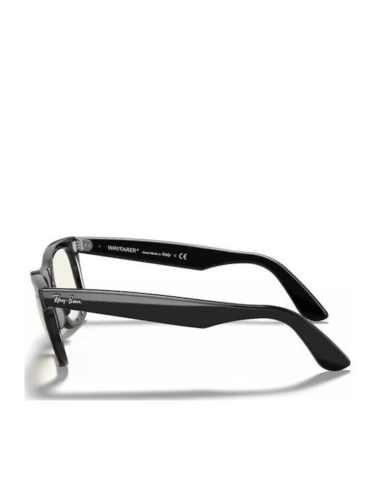 Ray Ban Wayfarer Унисекс Слънчеви Очила с Черна Пластмасова Рамка и Прозрачни Стъкла