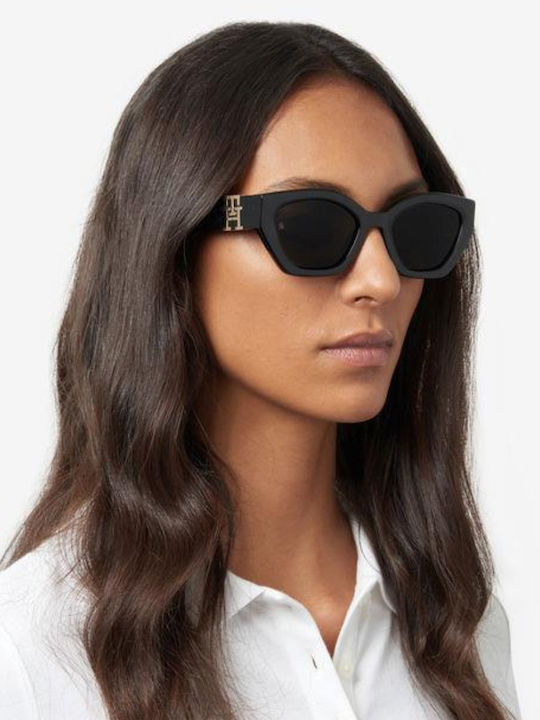 Tommy Hilfiger Women's Sunglasses with Black Plastic Frame and Black Lens TH1979/S 807/IR